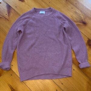 Old Navy Mauve Waffle Knit Crewneck Sweater Size Medium